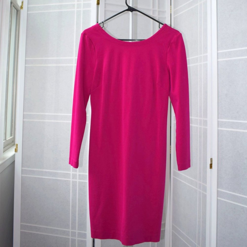 Banana Republic Long Sleeve Sheath Dress, Magenta